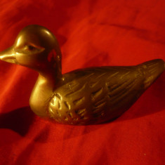 Miniatura veche bronz - Rata ,marcaj pe fund , dim.=8x5cm