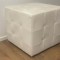 Taburet Mobexpert, alb, formă de cub &ndash; 430x430x400 mm