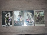 CARTI POSTALE VECHI- TEMATICA CUPLU SI COPII- CARTI POSTALE VECHI GERMANE-LOT 8 BUCATI