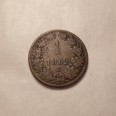 1 Kreuzer 1862 E Alba Iulia
