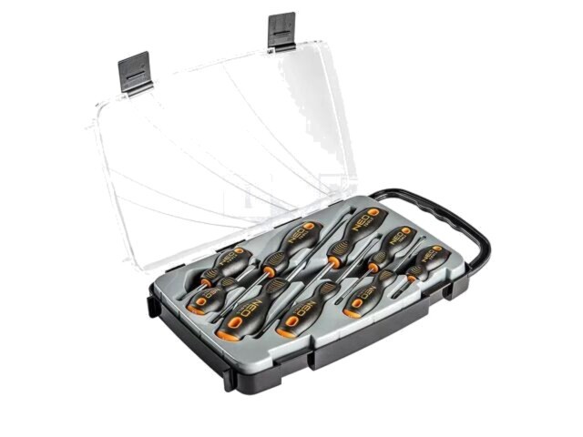 Kit șurubelnițe NEO TOOLS Phillips și plat, 9 piese, magnetic, m&acirc;nere ergonomice