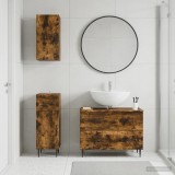 Cumpara ieftin Set de cabinet pentru baie cu 3 piese HAARLEM Stejar fumuriu