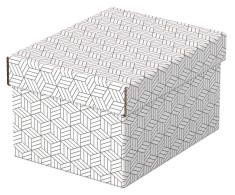 Set 3 cutii depozitare carton reciclat Esselte Recycled cu capac 25 x 20 x 15 foto