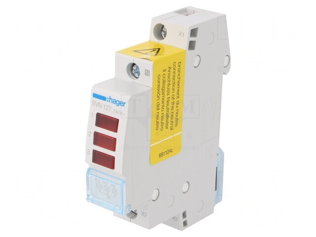 Indicator de Tensiune 230VAC pentru Șină DIN IP20