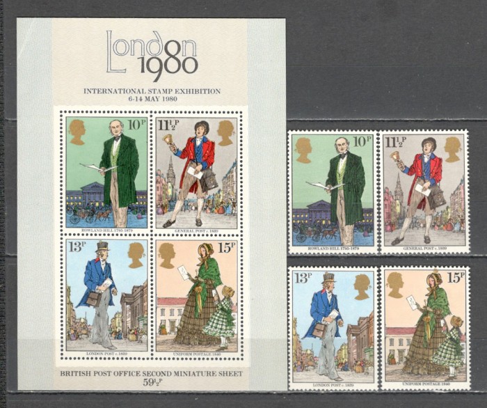 Anglia/Marea Britanie.1979 100 ani moarte R.Hill-parintele timbrului GA.166