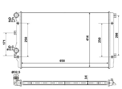 NRF 53406A Economy Class Radiator, racire motor foto
