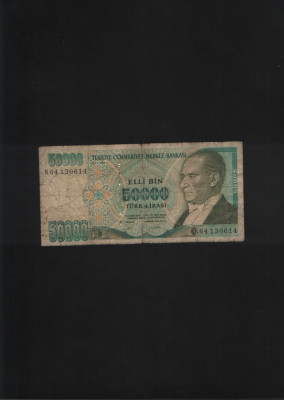 Turcia 50000 50 000 lire 1970 (95) seria64130614 uzata foto