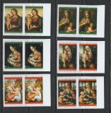 Burundi 1971 - Craciun Picturi &quot;Fecioara cu Pruncul&quot; x2 6v NEDANTELATE MNH, Nestampilat