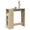 Masă Bar Gossi Stejar Sonoma 101x40x103.5 cm cu Rafturi, Lemn Prelucrat, Depozitare Sticle, Living Bucătărie