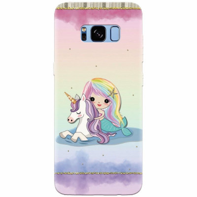 Husa silicon pentru Samsung S8 Plus, Mermaid Unicorn Play foto