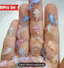 Figurine 3D volumetrice pentru manichiură, set de 50 bucăți D16