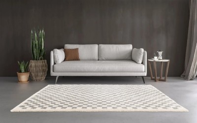 Covor Belgian, Sherpa 52992, Crem/Gri, Diverse Dimensiuni - 120x170 cm foto
