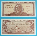 Cuba 10 Pesos 1988 &#039;Discurs Castro&#039; UNC serie: FE10 003167 p#104