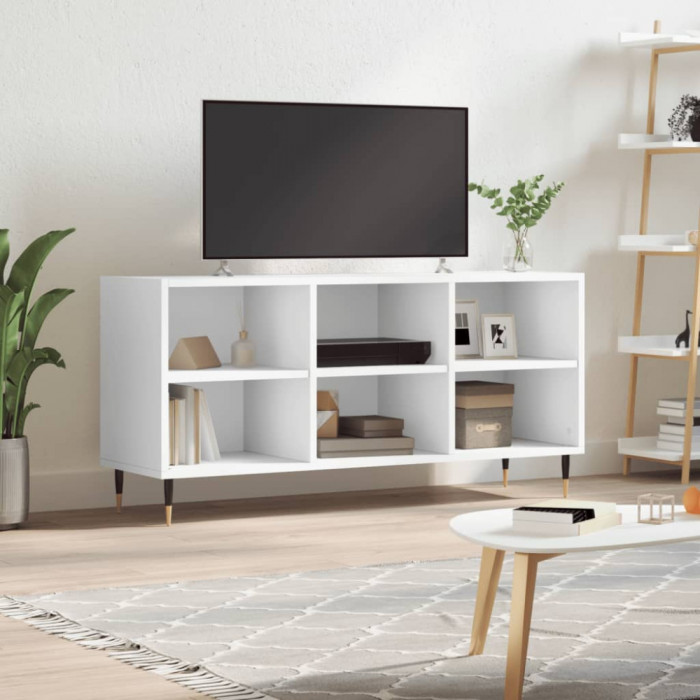 Comoda TV, alb, 103,5x30x50 cm, lemn compozit GartenMobel Dekor