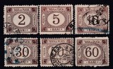 ROMANIA 1881 TAXE DE PLATA INSCRIPTIE POSTA ROMANA EMISIUNEA I SERIE STAMPILATA