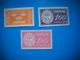 HOPCT TIMBRE SUEDIA MNH 930 CENTENAR POSTA SUEDEZA 1984-3 VALORI-NESTAMPILAT