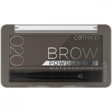 Set pudra pentru sprancene rezistent la apa Brow Powder 020 - Ash Brown, 4g, Catrice