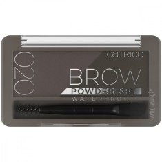 Set pudra pentru sprancene rezistent la apa Brow Powder 020 - Ash Brown, 4g, Catrice