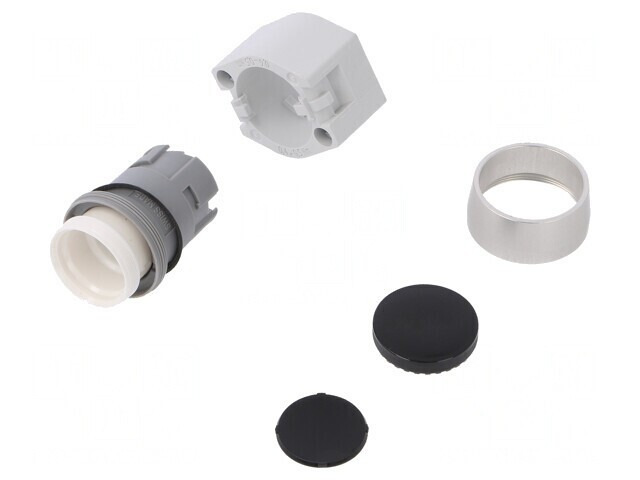 Comutator acționat prin apăsare 22mm negru