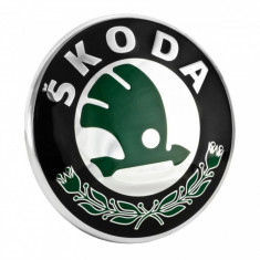 Emblema Skoda, montare pe capota sau portbagaj, 78mm foto