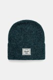 Herschel căciulă din amestec de l&acirc;nă Super Soft culoarea verde, 50481-06551-OS