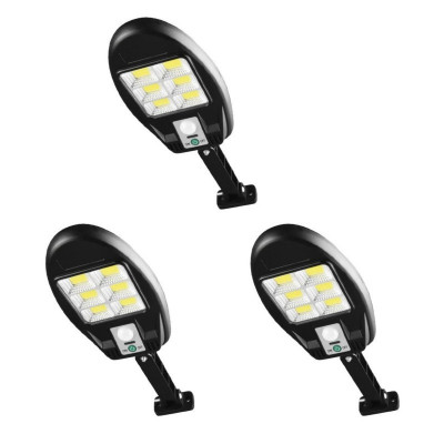 Set 3 x Lampa solara de perete, 48 LED, 3 moduri iluminare foto