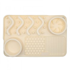 Covoras hranire lenta din Silicon, 30 X 20 Cm, Culoare Beige, Manolex&reg;
