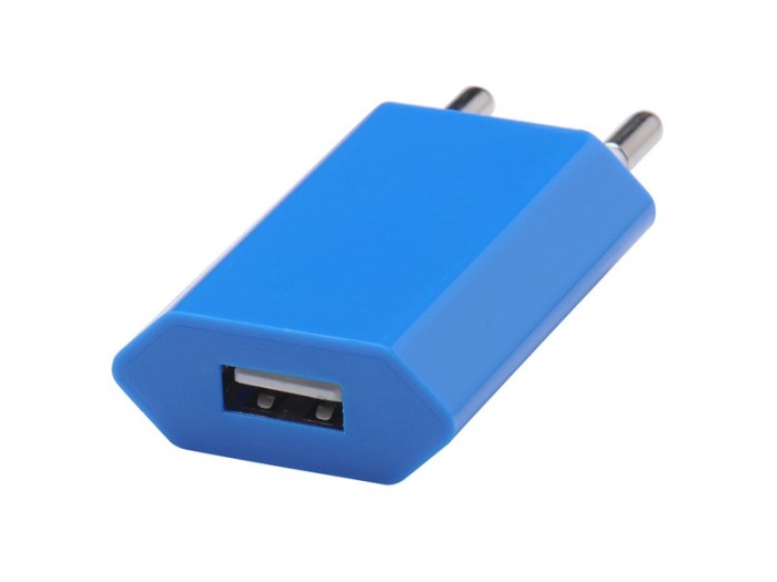 Alim USB A x1 retea 1A albastru