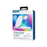 &Icirc;ncărcător Wireless Kaku KSC-1358, 15W, Fast Charging, Qi, Tip Stand, Alb