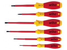 Kit Șurubelnițe Pozidriv Plată SoftFinish Electric 6 Bucăți WIHA