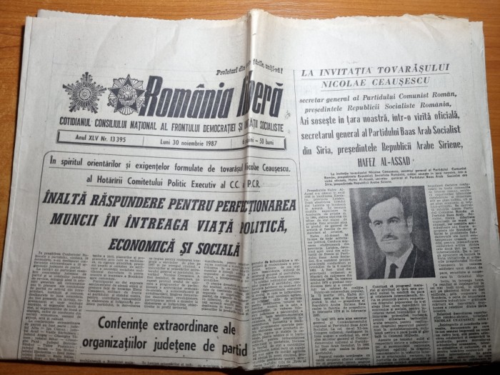romania libera 30 noiembrie 1987-articol sfantu gheorghe,art. tulcea