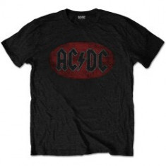 Tricou Unisex AC/DC: Oval Logo Vintage foto