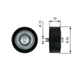 Rola ghidare curea transmisie Mercedes A-Class, B Class Sports Motor A 150, A 160, A 170, A 180, A 200, 26 mm, OE 2662001070