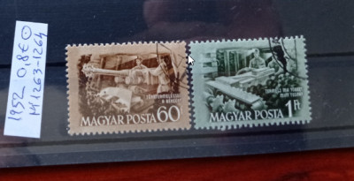 TS21 - Timbre serie Ungaria - Magyar posta 1952 Mi1263-64 foto