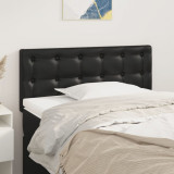 Tăblie de pat, negru, 90x5x78/88 cm, piele ecologică, vidaXL