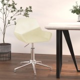 Cumpara ieftin Scaun de birou pivotant, crem, material textil