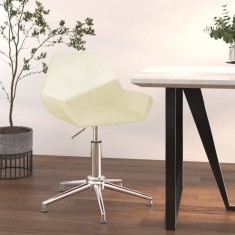 Scaun de birou pivotant, crem, material textil foto