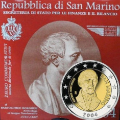 SAN MARINO 2004 2 Euro comemorativ ? Bartolomeo Borghesi / coincard / BU foto