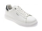 Cumpara ieftin Pantofi sport PEPE JEANS albi, EATON ONE, din piele naturala