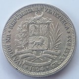 Venezuela 1 bolivar 1954 argint, America Centrala si de Sud
