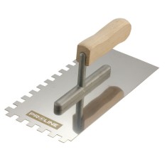 Gletiera inox dintata cu maner lemn 270x130/12mm foto