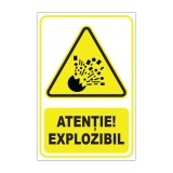 Indicator de avertizare Atenție! Explozibil