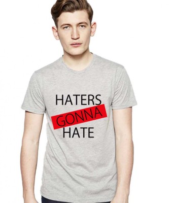 Tricou barbati gri - Haters Gonna Hate 1 - S foto
