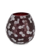 Cumpara ieftin Vaza flori sticla bordeaux bej Sampur &Oslash;20,5x19,5h