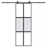 vidaXL Ușă glisantă cu set de feronerie sticlă temperată și aluminiu