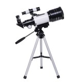Telescop astronomic, cu obiectiv Barlow, maneta de control, adaptor smartphone, trepied de sustinere, marire 18X la 180X, negru/argintiu