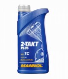Ulei Moto 2T Mannol Plus Semi-Sintetic 1L, API TC, JASO FD, ISO L-EGD, Rosu, Scutere, Mopede, Motociclete