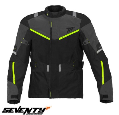 Geaca (jacheta) barbati pentru scuter - motocicleta Touring Seventy iarna model SD-JT83 culoare: negru/galben fluor Negru/galben fluor S foto