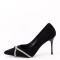 Pantofi negri eleganti cu pietricele argintii YES-23-1 03