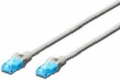 Cablu UTP Digitus Premium Patchcord Cat 5e 5m Gri foto